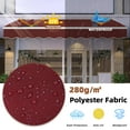 thumbnail image 3 of MEETWARM 8.2'x 6.5' Patio Awning Retractable Awning Cover for Sunshade Shelter, Outdoor Patio Canopy with Manual Crank Handle/Water-Resistant 280g/m² Polyester for Patio, Balcony, Yard, Burgundy, 3 of 7