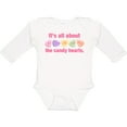 thumbnail image 3 of Inktastic Candy Hearts II Girls Long Sleeve Baby Bodysuit, 3 of 5