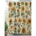 thumbnail image 2 of Shower Curtains Sunflower Bath Curtain Watercolor Floral Retro Waterproof Bathroom Shower Curtain Set with Hooks Decoration 72 x 84 Inches, 2 of 7