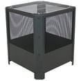 thumbnail image 3 of Sunnydaze Grelha 16" Square Wood-Burning Black Finish Steel Fire Pit with Grilling Grate, 3 of 8