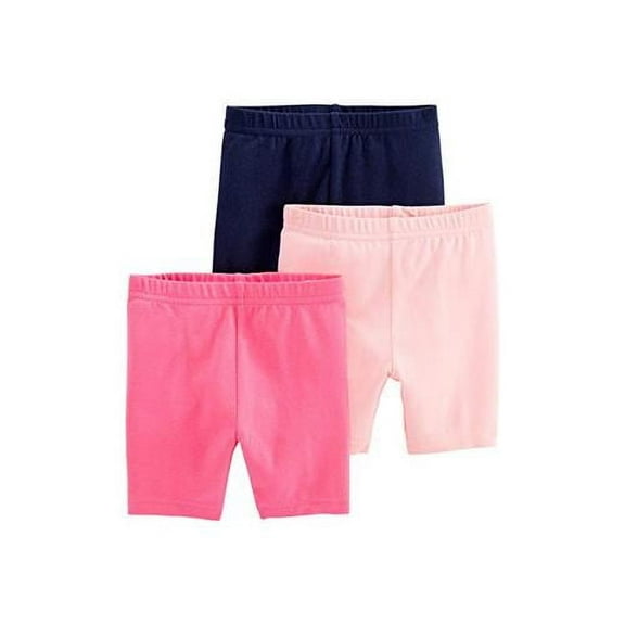 Simple Joys by Carter's Girls' 3-Pack Bike Shorts, Pink, Navy, 24 Months