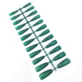 thumbnail image 1 of Qarigey Uñas postizas largas cortas de mano Multicolor uñas postizas manicura a la moda a juego pequeñas puntas de manos de cubierta Juegos de manicura Verde negro, 1 of 5