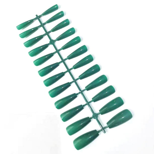 Uñas postizas largas cortas coloridas Soidarity para manicura bricolaje hogar puntas de Juegos de manicura Verde negro