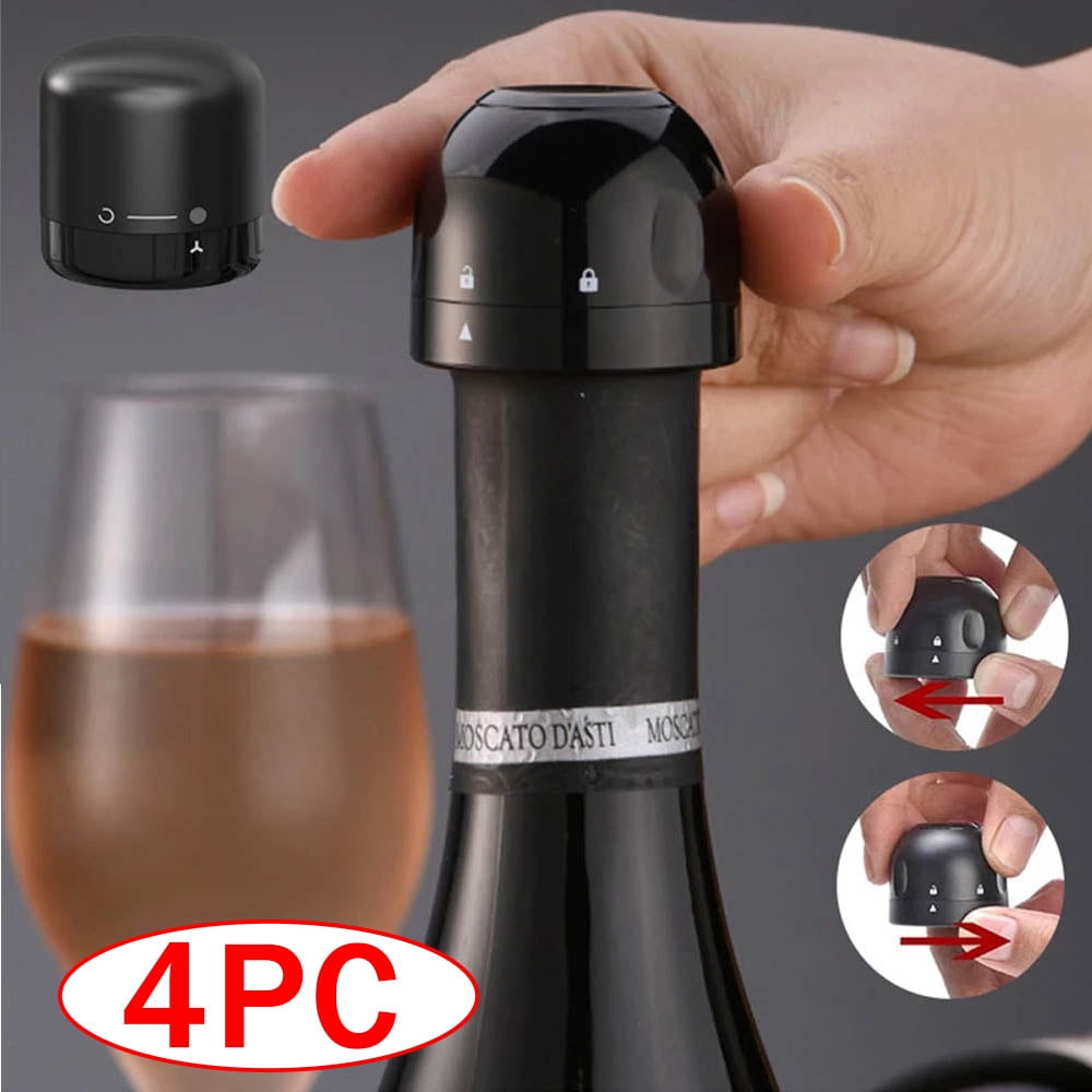 Set of 3 Champagne Bottle Stopper,Built-in extension silicone Stopper Stainless Steel Wine Bottle Sealer Cork 3 