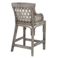 thumbnail image 6 of Home Square 24" Wood Rattan Frame Counter Stool in Gray Finish - Set of 3, 6 of 7