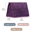 thumbnail image 3 of Bolsa de maquillaje Huar acolchada de gran capacidad, resistente al agua, color morado, 3 of 5