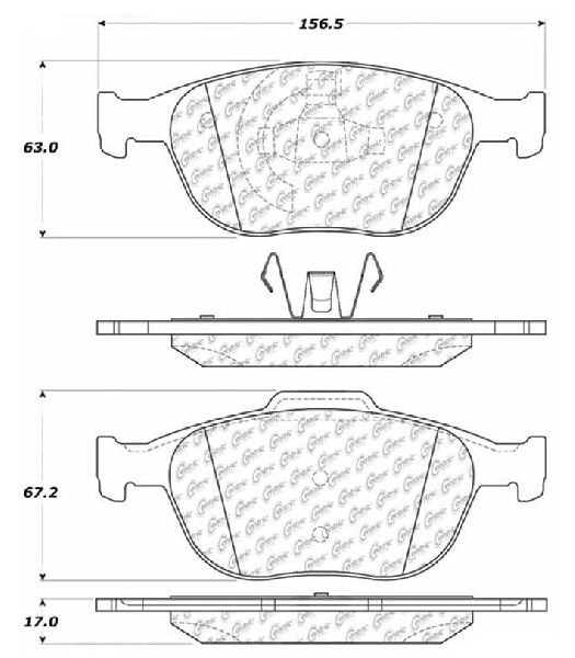 Verto USA Set Of Ceramic Brake Pads VC970 Front