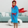 thumbnail image 5 of DC Comics Kids' Superhero Fleece Hooded Robe Character Bathrobe Lounge, 5 of 7