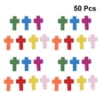 thumbnail image 3 of Miangastore 50Pcs Wood Cross Pendant For Diy Accessories And Jewelry Components In Multi, 3 of 9