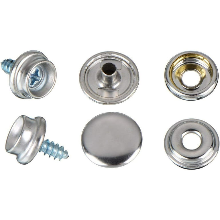 15mm Snap Fastener Button Screw Studs Kit for Boat Cover Home Improvement  Tent 