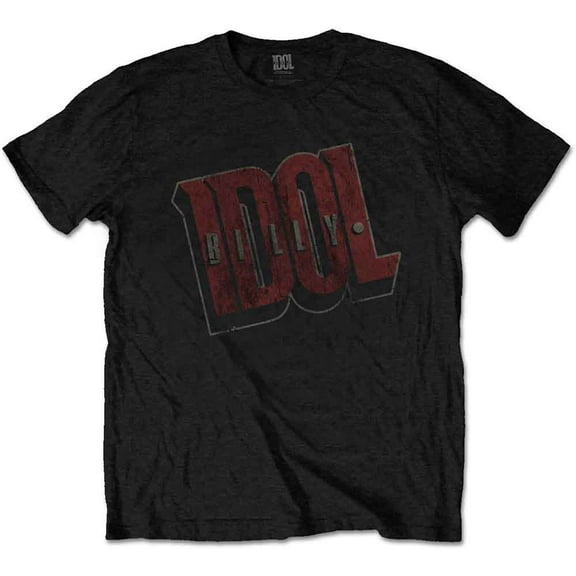 Billy Idol Unisex T-Shirt Vintage Logo (Small)
