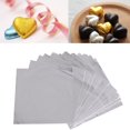 thumbnail image 2 of HTOOQ Aluminum Foils Paper Chocolate Candy Wrapping/Packing Sheets, Gold, 6x6 Inches, Pack of 200 Silver, 2 of 4