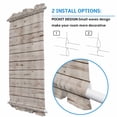 thumbnail image 3 of Vintage Farmhouse Door Curtains for Door Window, French Sidelight Front Back Door Curtains With Tieback, Country Retro Beige Wooden Grain Kitchen Rod Pocket Drapes Panel, 54"x72", 3 of 5