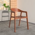thumbnail image 3 of LeisureMod Rivo Series Modern Dining Chair in Oak Wood Contemporary Kitchen Accent Armchair for Kitchen and Living Room in Dark Natural, 3 of 8