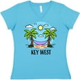 thumbnail image 3 of Inktastic Summer Vacation in Key West Women's V-Neck T-Shirt, 3 of 5