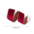 thumbnail image 3 of Christmas Wired Ribbon with Gold Trim, Plaid Fabric Ribbon Roll, Gift Wrapping Wreath Tree Decor, 3 of 6