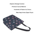 thumbnail image 3 of FORMRS Womens Canvas Tote Bag with Zipper Inner Pocket Shoulder Handbag, Red Fireworks Pattern, 3 of 7