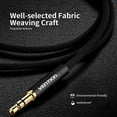 thumbnail image 3 of VENTION 3.5mm AUX Audio Cable Car-mounted Male to Male HiFi Cable Stereo Audio Cable with Fabric Weaving for Phone PC Speaker MP3 CD-Player 3m/9.84ft Black, 3 of 8
