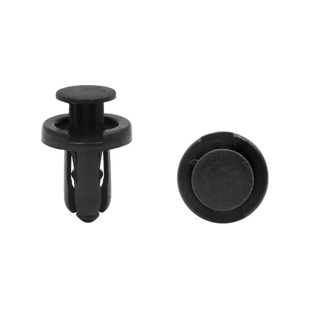 Clips de Sujeción 30Pcs Vehículo Coche de Orificio de 10mm 0.39" Dia Puerta Remaches Clips de Plástico del Guardabarros Negro