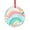 Pattern, variant on Pink White And Blue And Grey Rainbow Crystal Glass Ornament Holiday Decorations And Xmas Gift Ideas Retro Nursery Rainbow Sun Cloud Holiday Ornaments