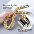 thumbnail image 3 of Chok 2 Pack Strong Magnetic Curtain Tiebacks Modern Simple Style Drape Tie Backs Convenient Decorative Weave Rope Curtain Holdbacks for Thin or Thick Home & Office Window Draperies, 3 of 5