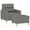 Dark gray + Width 30.7", variant on vidaXL 2-Seater Sofa with Pillows&Cushions Light Gray 47.2" Fabric