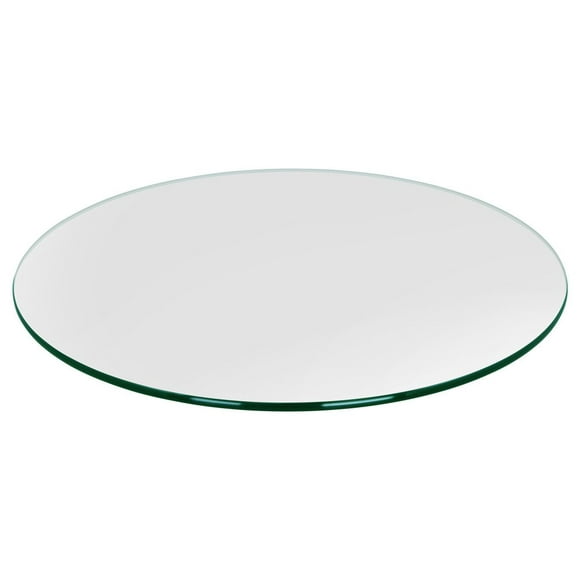 Plateau de Table glass Rond de 32 Pouces - Trempé - 38 Pouces d'Épaisseur- Crayon Poli