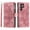 Pink, variant on For Samsung Galaxy S23/S23+/S23 Ultra Phone Case,Shockproof Embossing Leather zipper Wallet Card Slot Cover,Lanyard Strap Stand Case Cover