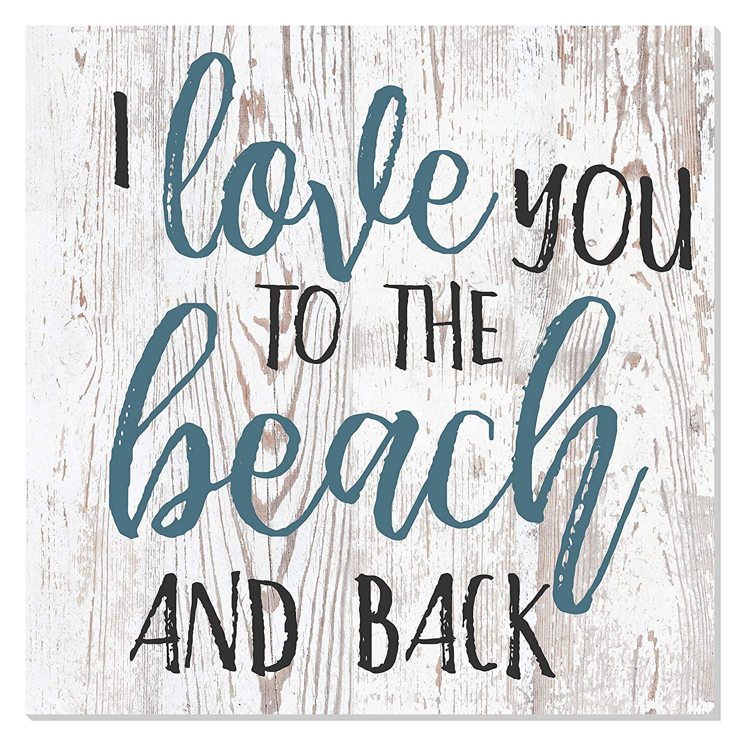 NEW Love You To The Beach And Back Rustic Wall Sign Birthday Present Summer Gift 