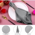 thumbnail image 3 of Chiffon Napkin Cloth - Square Dinner Napkin or Handkerchief for Wedding Banquet Decoration - 17"X 17", Pack of 6, 3 of 5