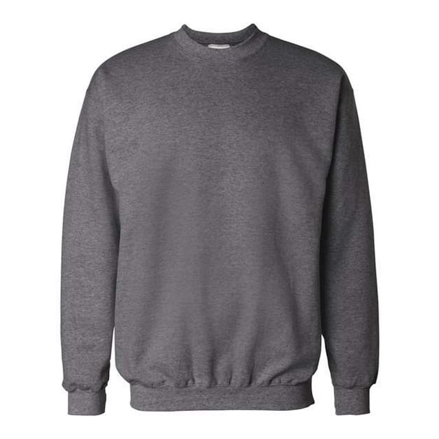 Hanes Chandail à Col Rond pour Adulte en Coton Ultime, L, Charbon Chiné