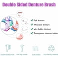 thumbnail image 3 of LinamHoz 8 Pcs Brosses à Dents pour Dentiers à Double Tête, avec Poils Souples et Durs pour un Nettoyage Efficace, Poils à Plusieurs Couches Manche Ergonomique en Caoutchouc pour le Nettoyage des Fausses Dents, 3 of 6