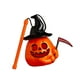 thumbnail image 4 of Linterna de calabaza de Halloween, lámpara de escritorio de mano iluminada con forma de calabaza para niños, luz amarilla intermitente para porche, Con hoz, 4 of 9