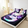 thumbnail image 4 of Manfei Cartoon Animal Axolotl Twin Sheet Sets,Game Gamer Gamepad Twin Fitted Sheet,Pink Purple Black Ombre Flat Sheet For Girls,Ultra Soft Home Decor,3 Pieces, 4 of 7