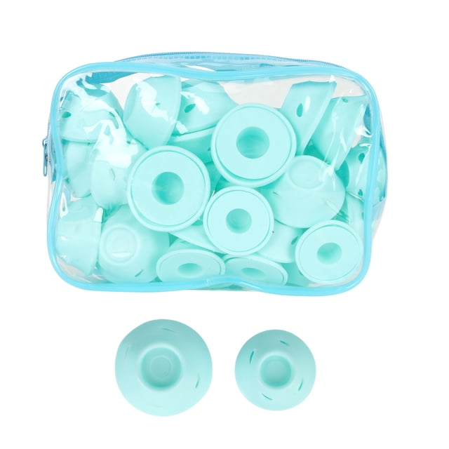40Pcs Hair Rollers Safe Heatless Two Size Portable Soft Silicone Wave Former for Women Girl