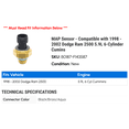 thumbnail image 2 of MAP Sensor - Compatible with 1998 - 2002 Dodge Ram 2500 5.9L 6-Cylinder Cumins 1999 2000 2001, 2 of 2