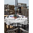 thumbnail image 2 of Outdoor Tablecloth with Umbrella Hole for Patio/Picnic/Party/Camping, 250th Anniversary Waterproof Table Cloth Round Cover Washable, Grey Wood Home Sweet Black Plaid (Dia 60"), 2 of 9