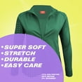 thumbnail image 2 of M&M SCRUBS Women's Ultra Soft Front Zip Warm-Up Scrub Jacket 5200 (Hunter Green, Small), 2 of 6