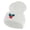 White, variant on Christmas Holly Embroidered Iron on Patch 12 Inch Long Knitted Beanie - Black OSFM