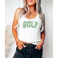 thumbnail image 3 of Trendy Floral Golf Tank Top for Women and Teens Cute Green Golfer Shirt White Tank Top XX-Large, 3 of 4