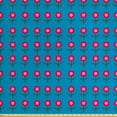 thumbnail image 1 of Floral Fabric by the Yard, Computer Graphics Concept of Flowers Cartoon Ornamental, Upholstery Fabric for Dining Chairs Home Decor Accents, Sea Blue Magenta by Ambesonne, 1 of 4