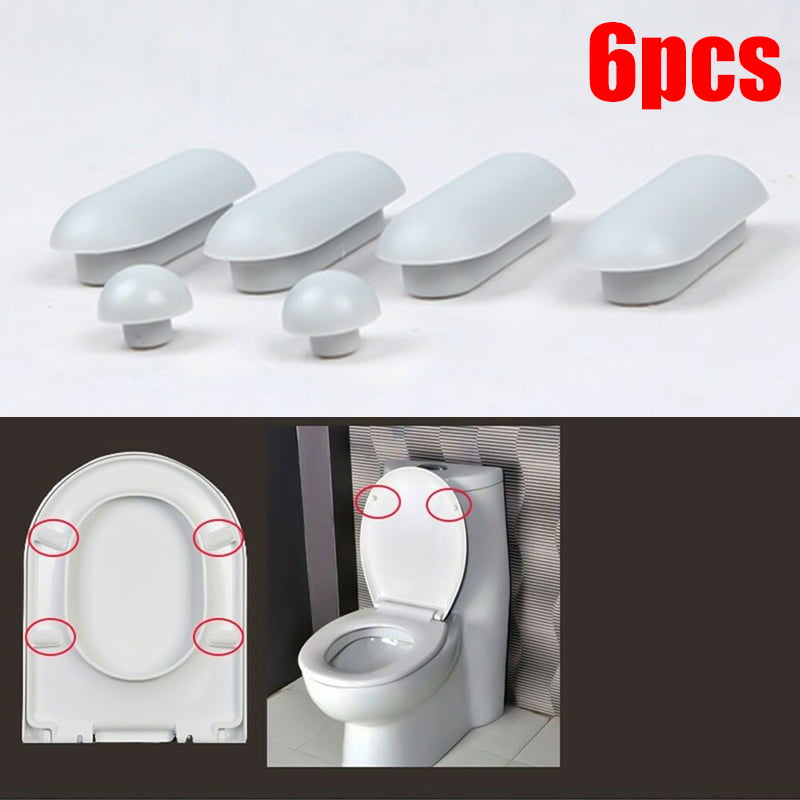 WOOD SCREW FIXINGS PADS BATHROOM WC BLACK OR WHITE RUBBER TOILET SEAT BUFFER 