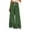 Green, variant on Women's High Waisted Wide Leg Pants with Elastic Rope Waistband, Split Hem Casual Lounge Pants, Breathable Linen Blend Vacation Wear for Summer 2025 Green XXL