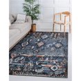 thumbnail image 1 of Unique Loom 3148382 Tapis Rectangulaire 5 x 8 Pi. Palais Marocain, Bleu Marine, 1 of 1