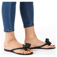 thumbnail image 5 of Women Jelly flip Flop Bow Sandals-Beach Flat Rivets Rain Ankle Strap Thong Black, 5 of 5