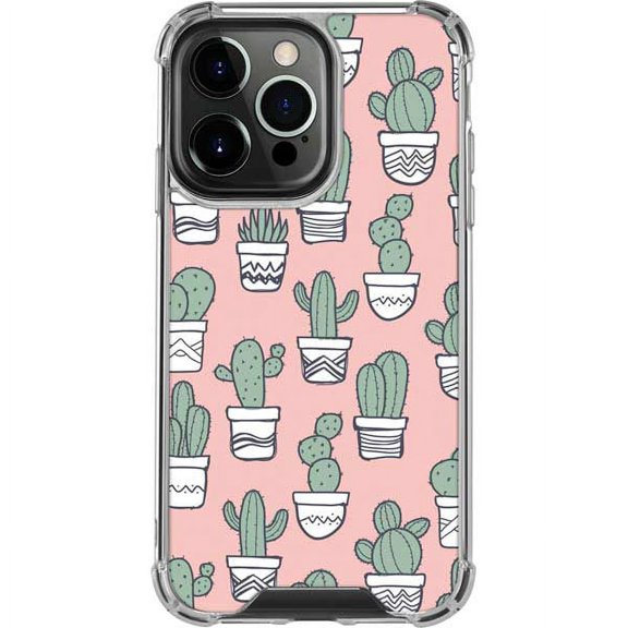 Skinit Pink Cactus iPhone 14 Pro Clear Case