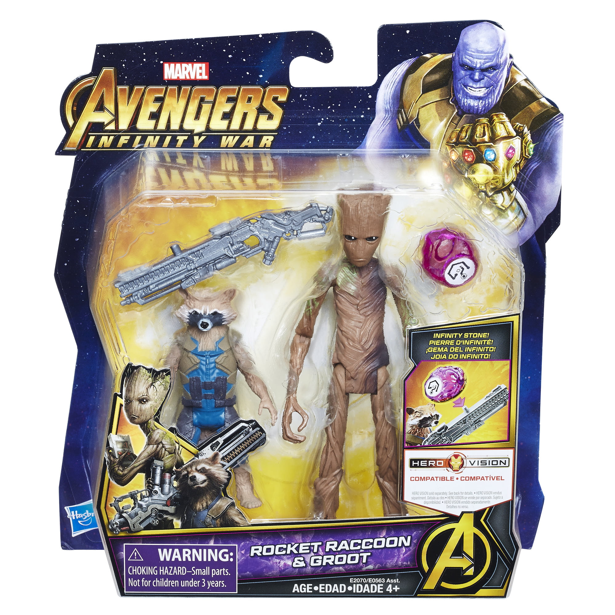 Marvel MINIMATES Figura Avengers Infinity War Groot & Rocket Toys esclusiva R Us 
