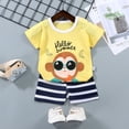 thumbnail image 2 of Bovxnpu Toddler Boys Summer Clothing Sets Kids Graphic T Shirt Shorts Short Sleeve Outfit Set, 2 of 6