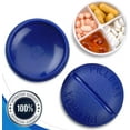 thumbnail image 5 of Pill Box Round for Travel - Mini Compact Portable 4 Compartment Pills Case Organizer, Vitamin and Medication Dispenser Holder for up to 4 Times A Day, BPA Free Pill Reminder by MEDca, 5 of 8