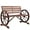 Carbonized, variant on NALYL 41" Wooden Wagon Wheel Bench, Rustic Outdoor Patio Weather Resistance Furniture, 2-Person Slatted Seat Bench with Backrest, Carbonized